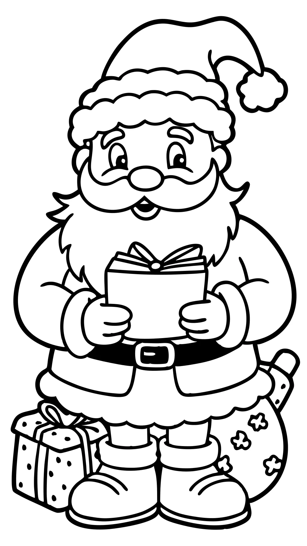 coloring pages of santa claus